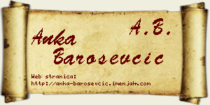 Anka Baroševčić vizit kartica